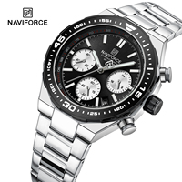 NAVIFORCE Watches For Men Quartz Luminous Hands Sport Business Fashion Causal Stainless Steel Strap Wristwatches Male In 2024