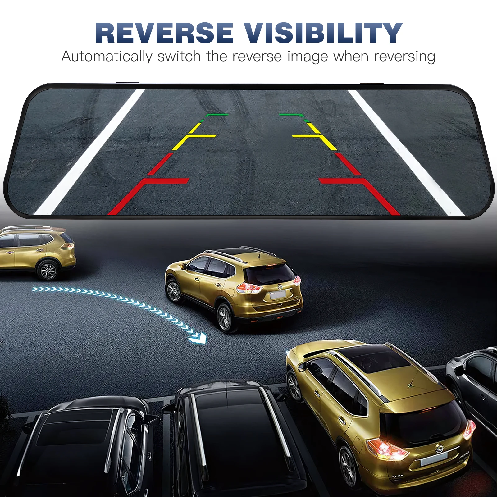 

1 set 10 Inch Dash Cam 1080P Dual Recording Front Back Cameras Touch Vision Reverse Camera Car Vehicles