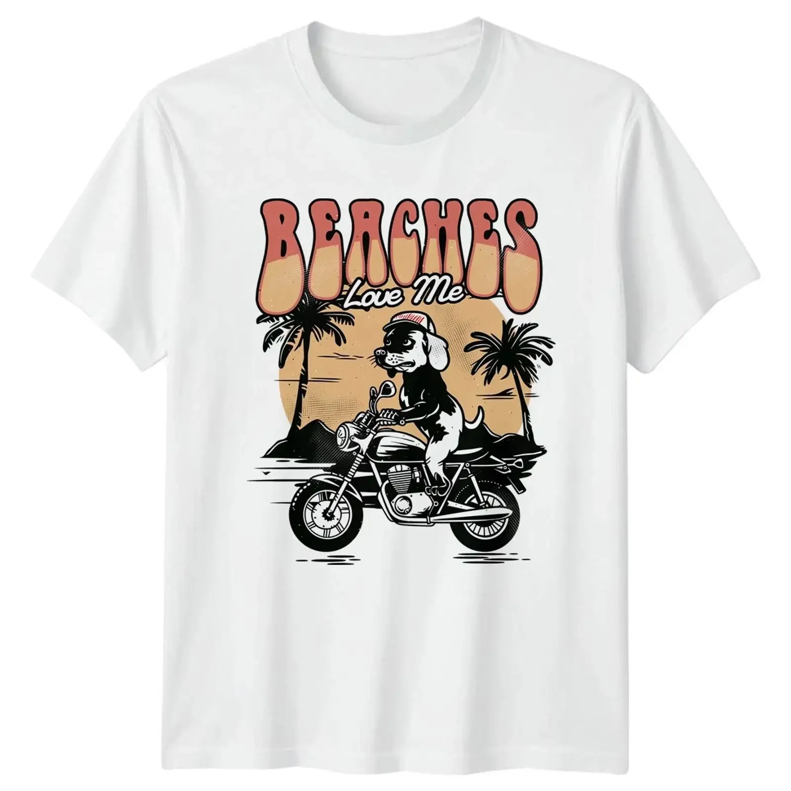Beaches Love Me T Shirt Hundeliebhaber Biker Strand Sommer Geburtstag Geschenk vintage Washed fashion designer clothes homme