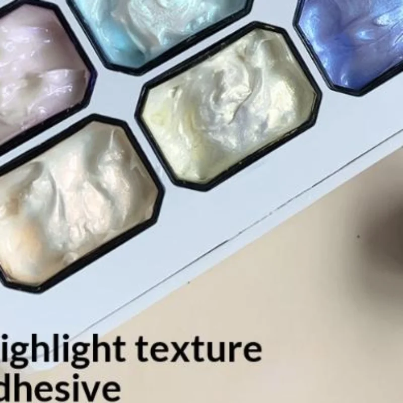 【Y】Nail Art Sculpting Styling Gel Palette 1Pcs 9 Fantasy Texture Colors Portable Size for Travel Manicure Needs