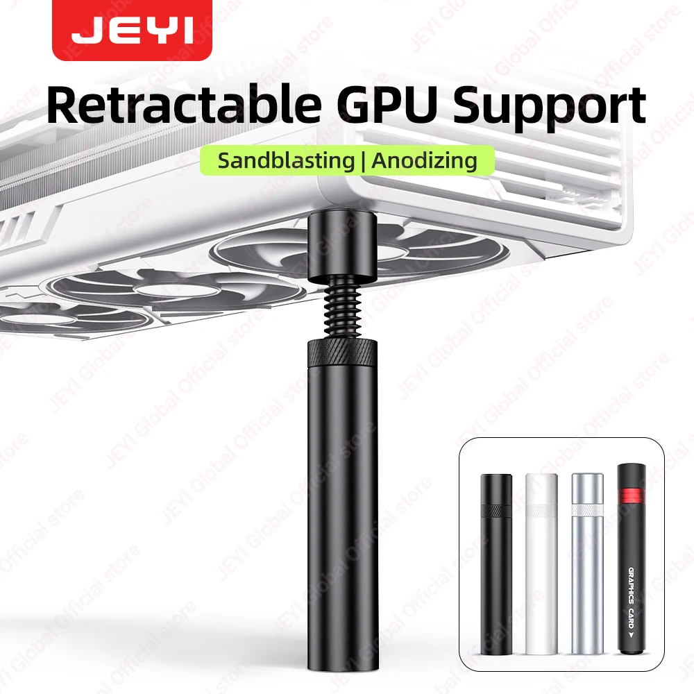 

JEYI Adjustable Graphics Card Heavy Duty GPU Anti-Sag Bracket - Support for Desktop PC,Universal Case Mount,Position Adjustment