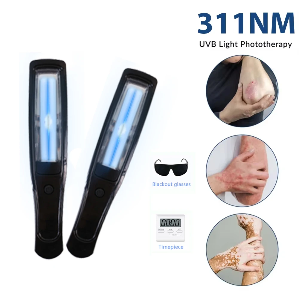 

Portable home version UVB 311NM lamp narrowband light therapy for vitiligo treatment of psoriasis, vitiligo light ultraviolet la