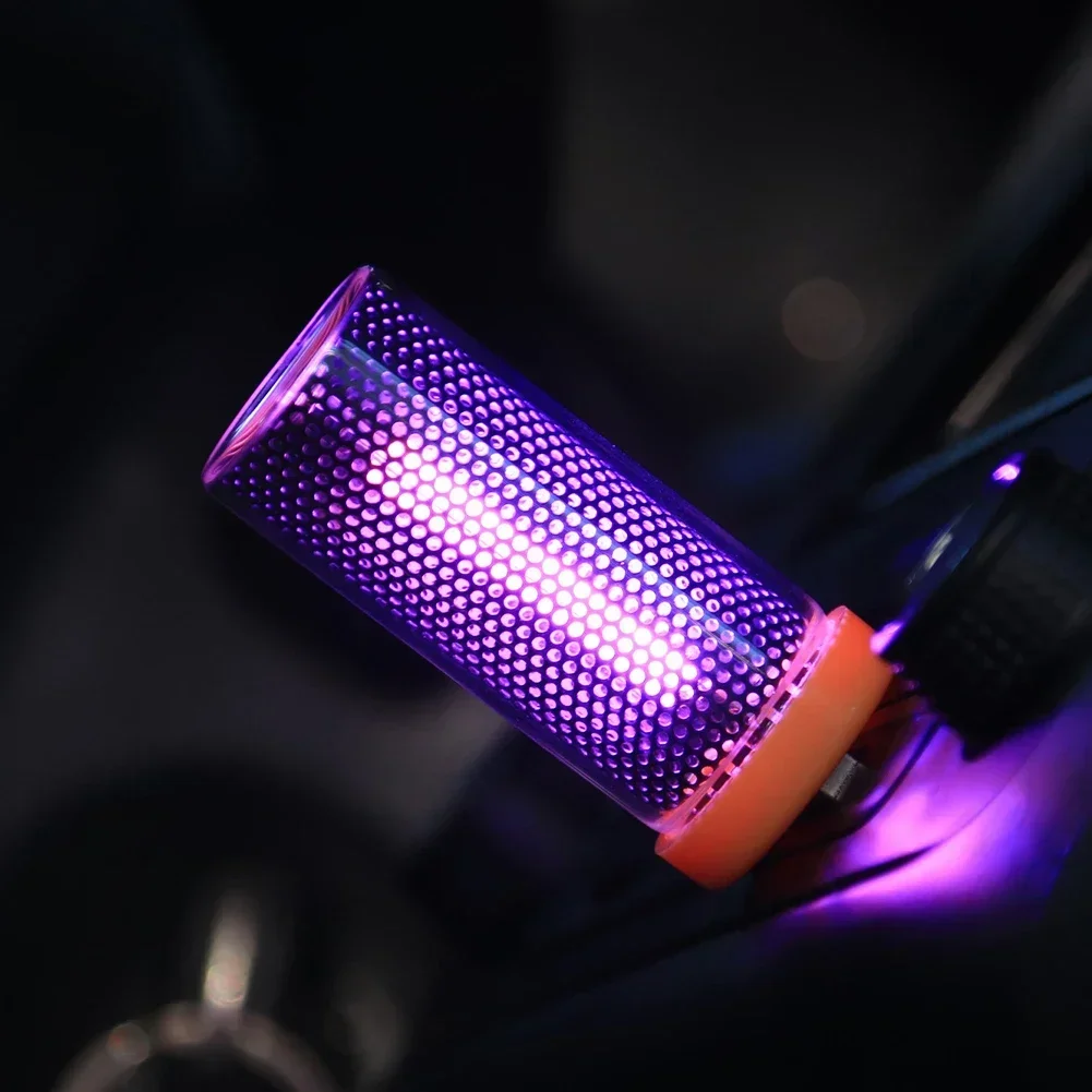 Usb plug-in brilho ajustável vidro mini luz noturna mudança de cor carro/quarto decoração ambiente lâmpada garrafa criativa