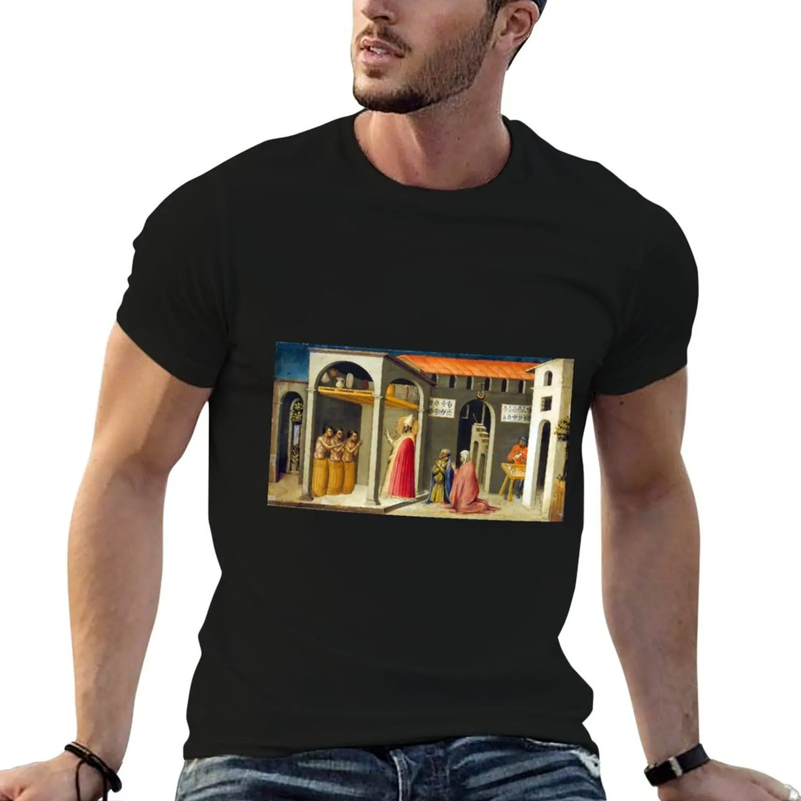 Bicci di Lorenzo Saint Nicholas Resuscitating T-Shirt croswit shirt man tees mens t shirt graphic