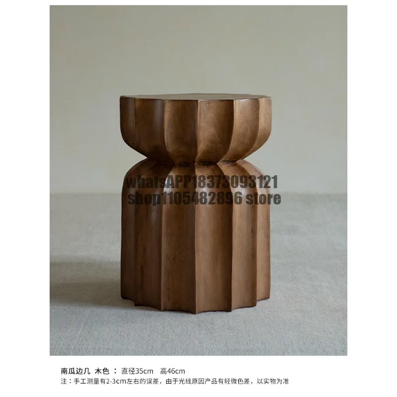 Whole wood creativity\ wabi sabi medieval style all solid wood designer creative sofa side log homestay corner few
