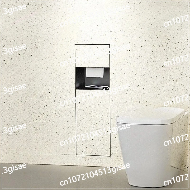 Upgraded Stainless Steel Embedded Garbage Bin By 2025 | Wall Mounted Tissue Box | Save Small Bathroom Space | Easy To Install