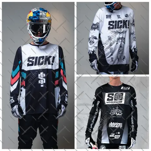 HASTA M T B T-Shirt Bisiklet Forması Erkekler Yokuş Aşağı Dağ Bisikleti B M X Adam Motokros Yarışı Uzun Kollu Motosiklet Bisiklet Giysileri