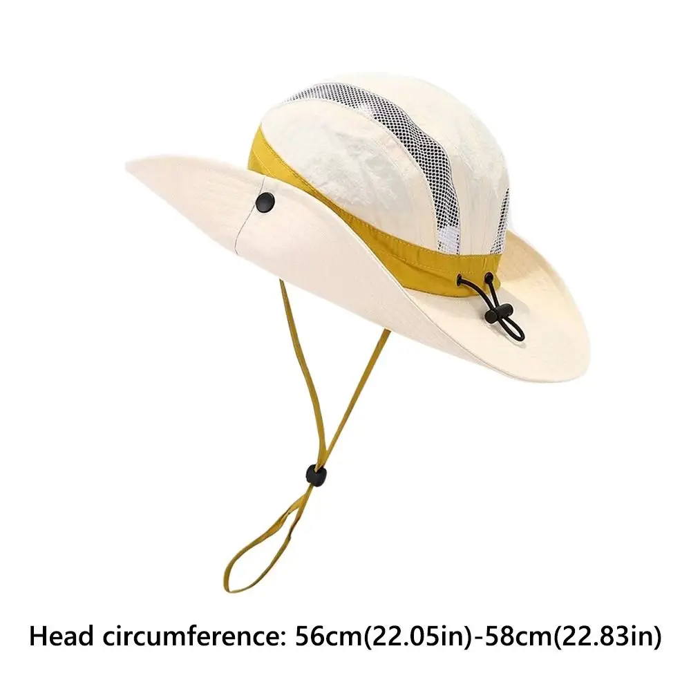 새로운 여러 가지 빛깔의 빠른 건조 어부 모자 안티 uv 조정 가능한 선 스크린 모자 접이식 통기성 양동이 모자 캠핑 등산