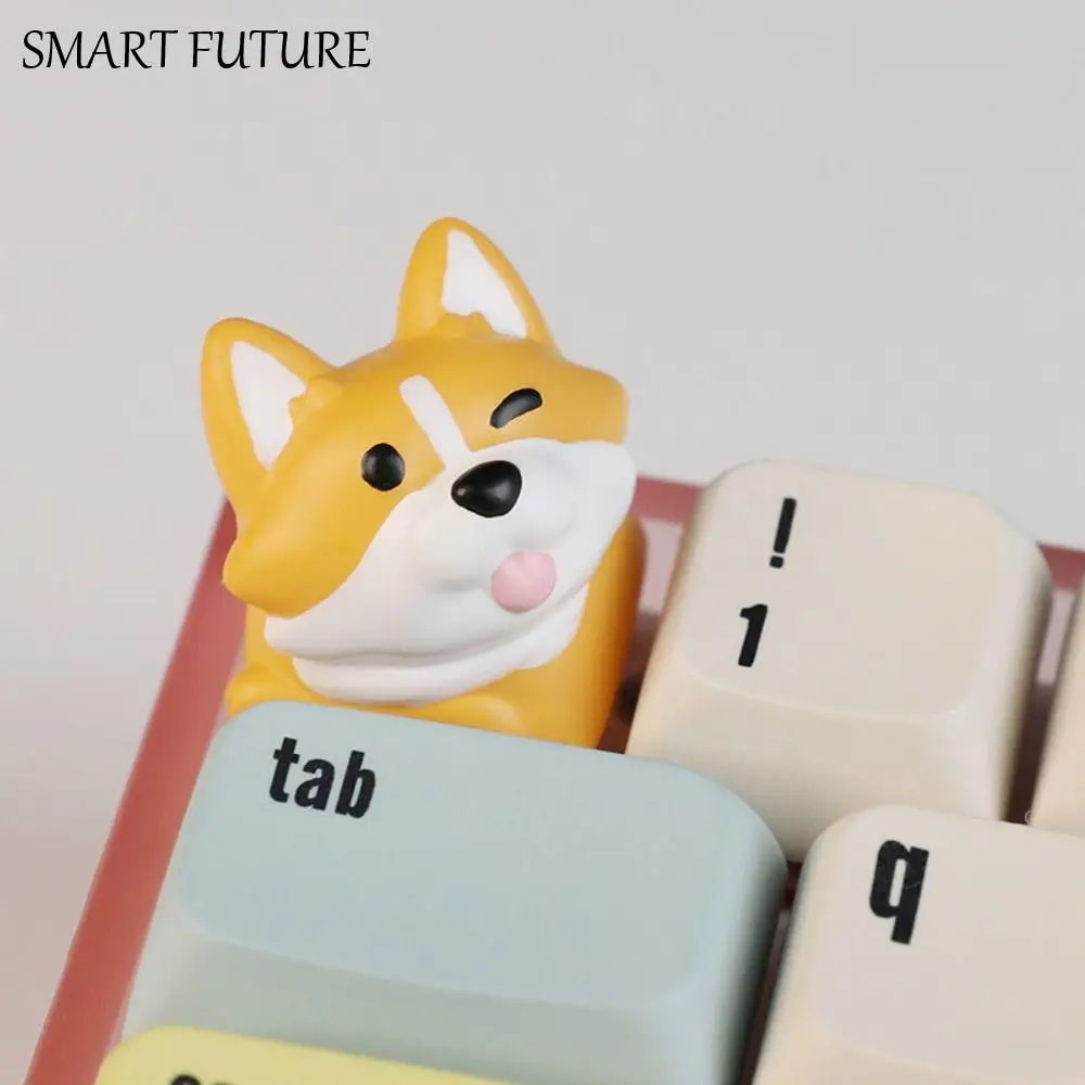 

Universal Cartoon Corgi Keycaps Animal 3D Crogi Butt Keyboard Cap Decoration Cute Mechanical Keyboard Keycap Desktop Computer