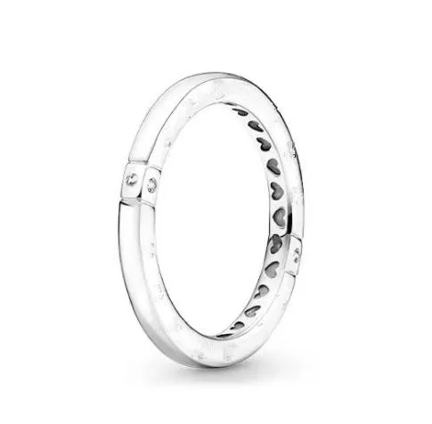 Autentyczne 925 Sterling Silver Crossover Pave potrójny zespół pierścień dla kobiet Wedding Party europa moda biżuteria pan