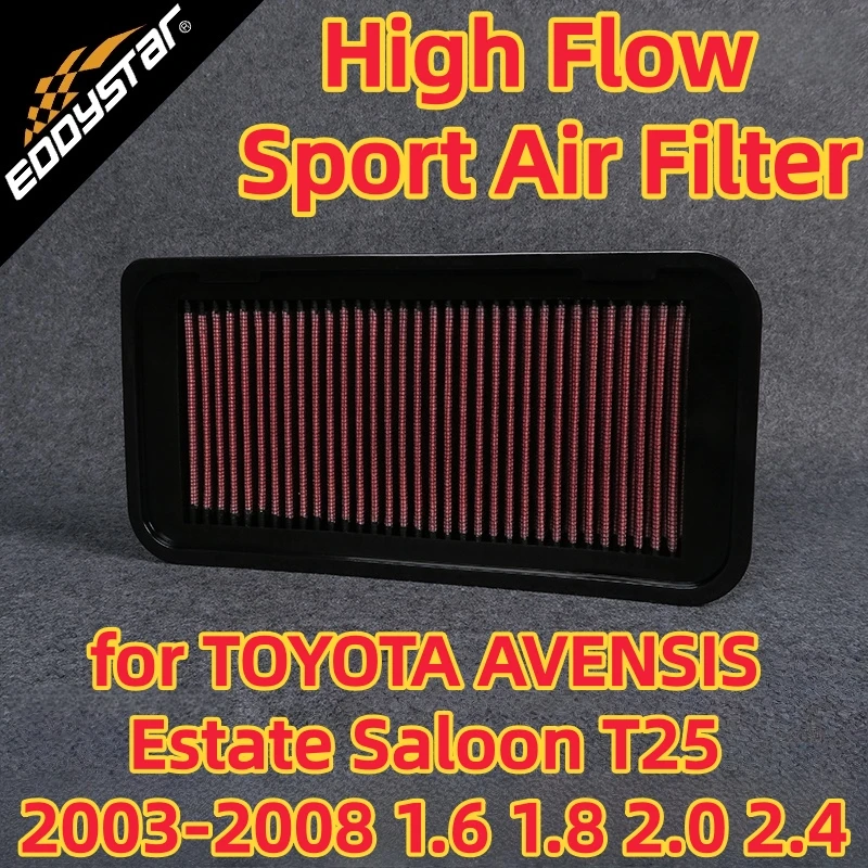 

Спортивный воздушный фильтр с высоким расходом для TOYOTA AVENSIS Estate Saloon T25 2003-2008 1,6 1,8 2,0 2,4 моющиеся гоночные впускные фильтры