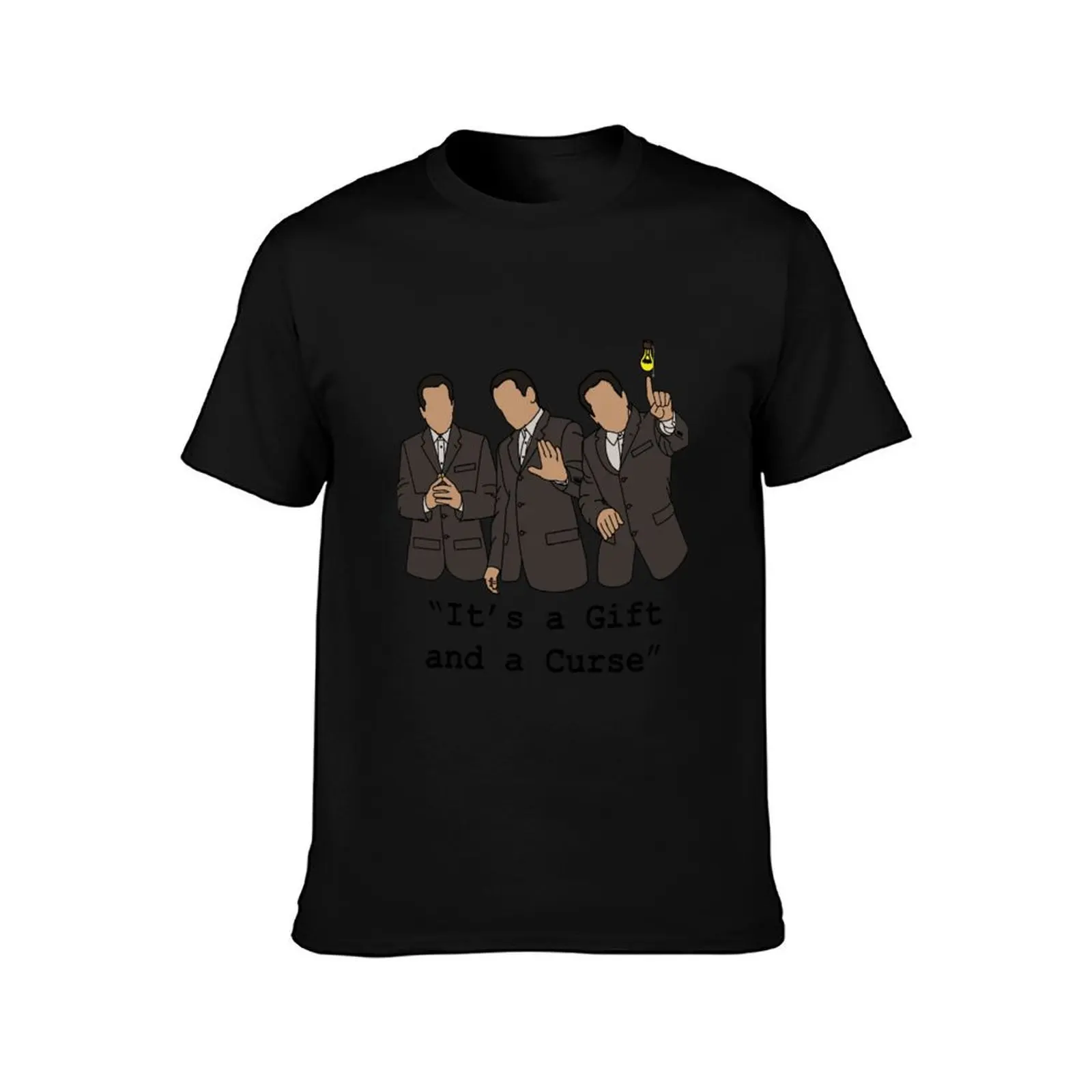 It’s a gift and a curse. T-Shirt, Summer Casual Cotton Tee, Oversized Streetwear Tops, Vintage Graphic Print, Unisex Men Women