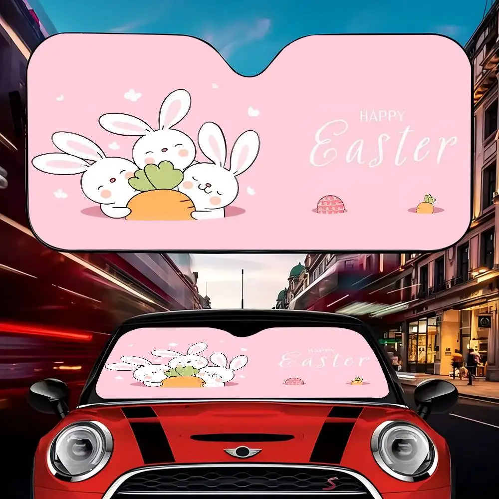 Cute Cartoon Rabbit Sunshade Sun Shade Shield Blocker Auto Cover Protector Window Visor Universal