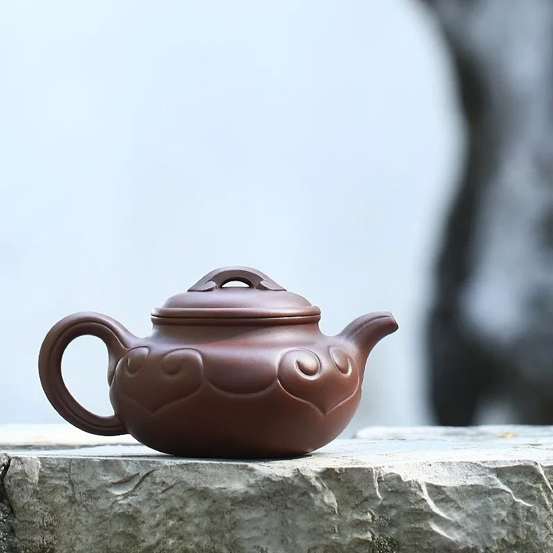 

Zanghutianxia Yixing Purple Clay Teapot Handmade Teapot Crude Ore Old Purple Clay Handmade High-End Kung Fu Tea Set Ruyi Archaiz