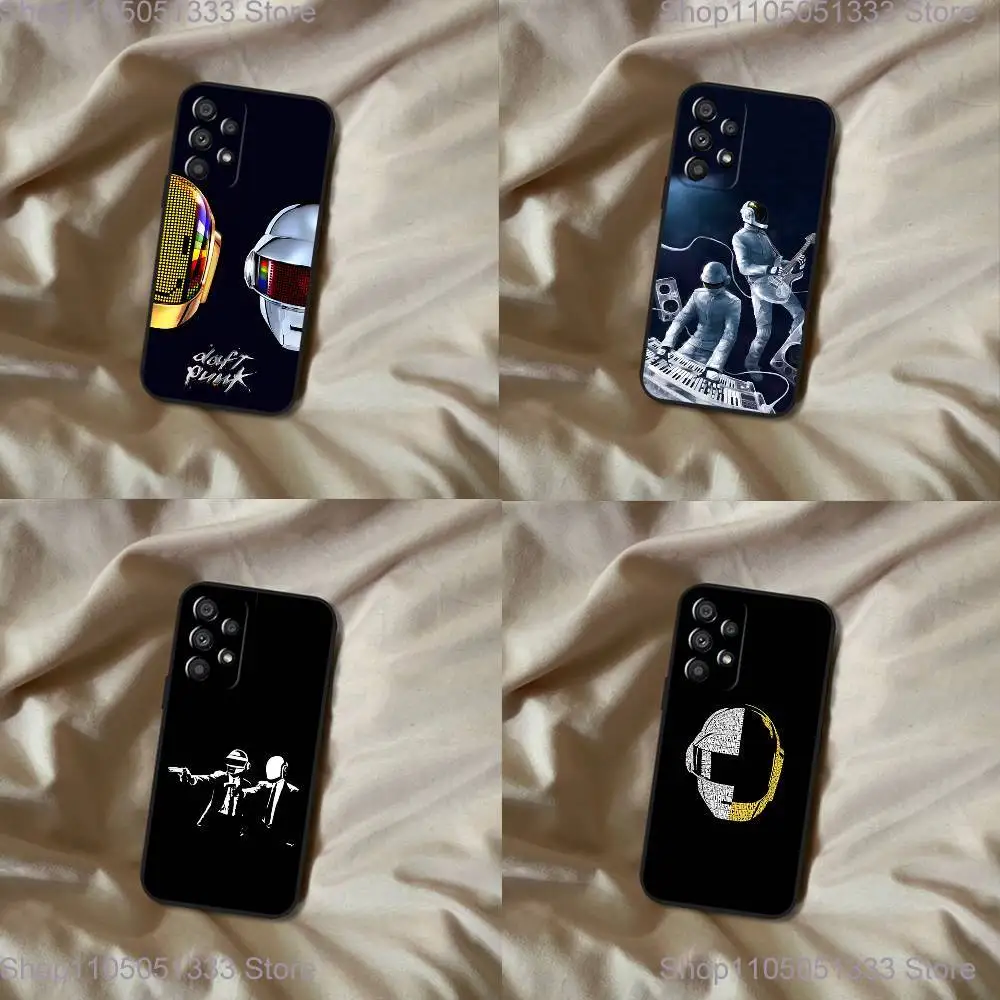 

D-Daft Punk Band Phone Case For Samsung Galaxy A20,A21s,A22,A31,A32,A52,A53,A72,73,A80 Soft Black Cover