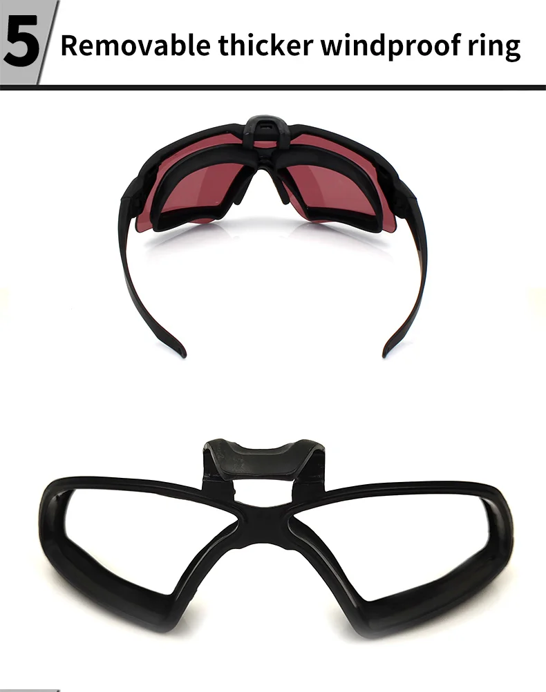 SI M ALPHA Anti-Fog Ski Sonnenbrille Radfahren Sonnenbrille Militärbrille Kugelsichere Armee Taktische Brille MTB Schießen Brillen – Detail 11