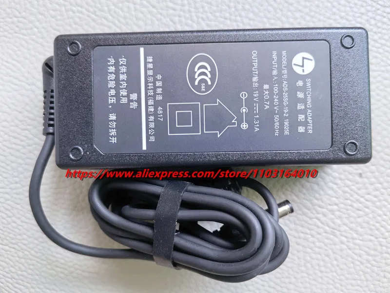 Genuine AC Adapter ADS-25FSG-19 19025GPCN 19V 1.31A ADPC1925EX ADPC1925  STK025-19131T Charger for AOC LCD Monitor Power Supply
