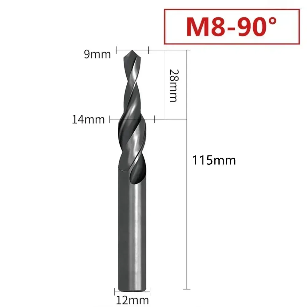 1PC M4--M12 Punta da trapano a spirale per avvitatore HSS da 90/180 gradi adatta per smussatura di perforazione di metalli/non metallici