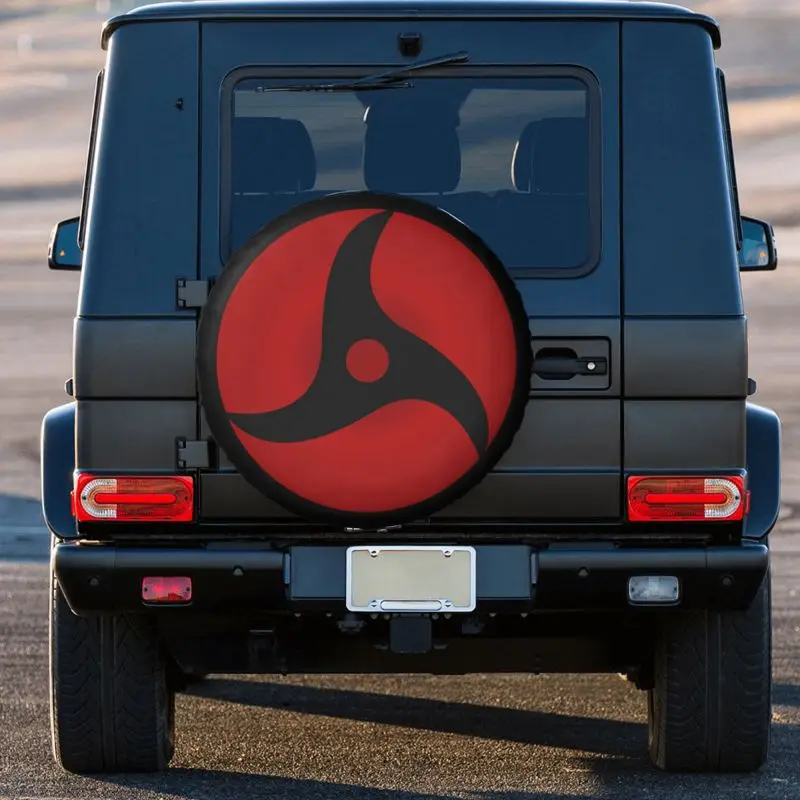 Hokage Ninja Sharingan Eye Itachi Spare Tire Cover for Toyota Land Cruiser Prado Anime 4WD 4x4 RV Car Wheel 14\