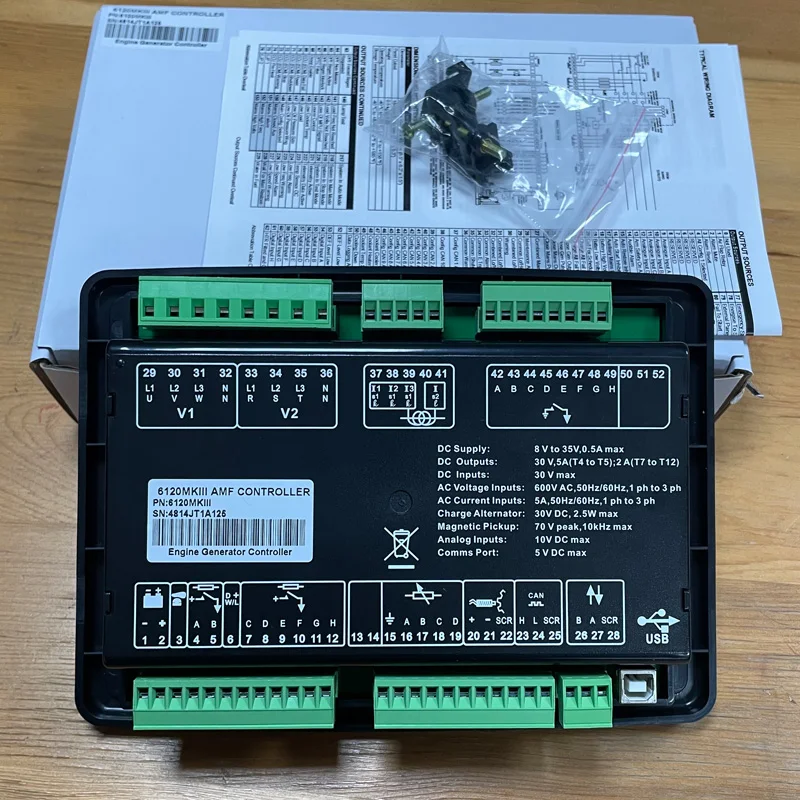 DSE6120 MKIII AMF Automatic Stop Generator Controller Panel Control Module Diesel Generator Set Spare Parts