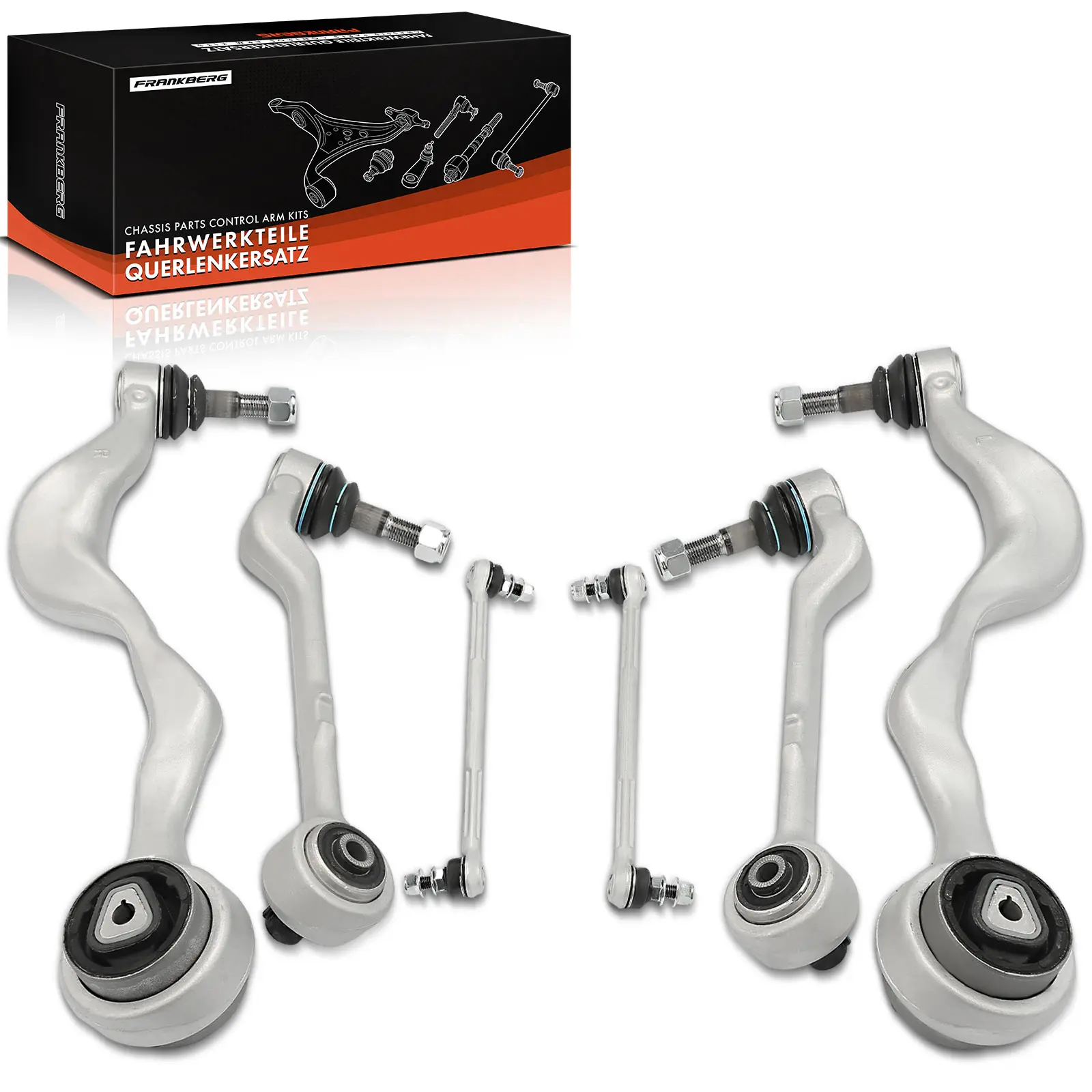 Frankberg 6-delige draagarmset vooras voor BMW 1 Serie E81 E87 1 Serie Cabrio E88 1 Serie Coupé E82 3 Serie Cabriolet 31126769801