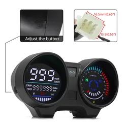 LCD Digital Motorcycle Dashboard Universal Speedometer Water Temperature Meter Gear Indicator for TITAN Brazil for Honda CG150