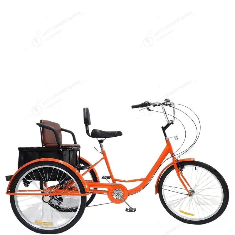 

Wholesale Bulk 3 Wheel Cargo Trike Utility Pedal Bicycle with Hand Trolley Attachment Durable Steel Frame for Community Delivery