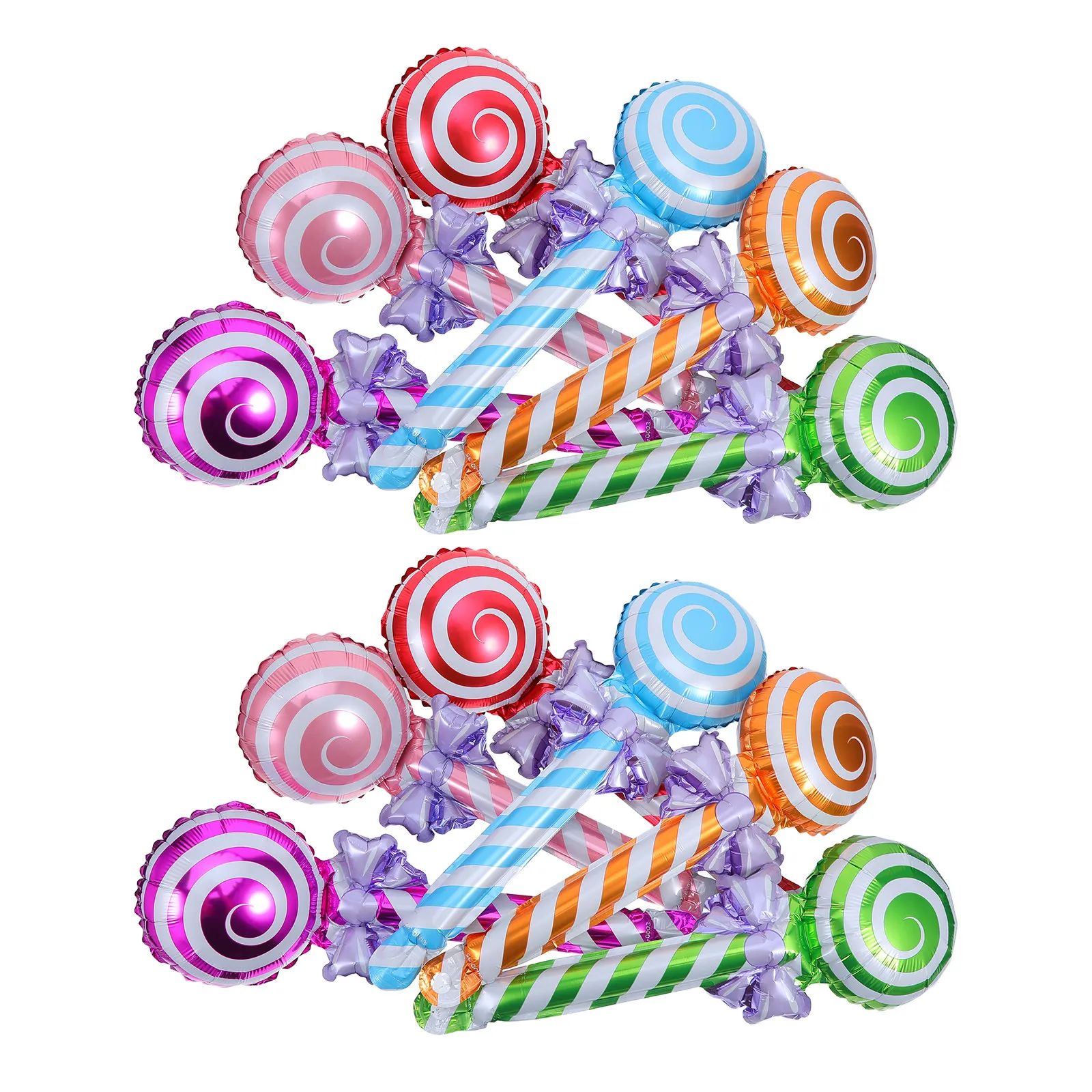 12Pcs Decoration Balloons Round Lollipop Foil Inflatable Candy Shape Birthday Wedding Carnival Party Favor Festival Balloon