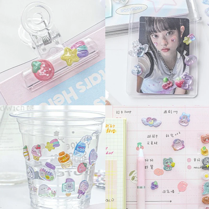 1 ورقة/مجموعة لطيف الحيوان ثلاثية الأبعاد الكرتون الإغاثة ملصق الدب القط جرو الفرخ القرطاسية ملصق فئة المدرسة مكافأة هدية الديكور ZYF