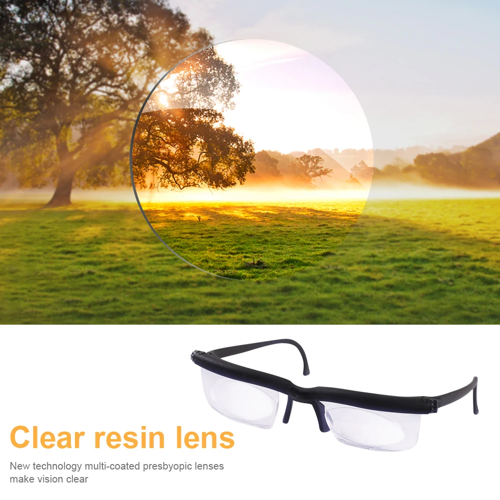 2023 Adjustable Strength Lens Eyewear Variable Focus Distance Vision Zoom Glasses Protective Magnifying Glasses with Storage Bag