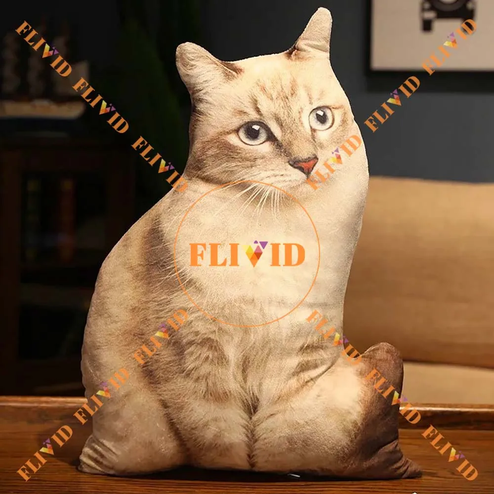 Hot Ugly Cat Zany Pillow,Custom 3D Dog Pillow,Personalized Pet Animals Pillow from Photo,Pet Loss Memorial Gift,Pet Lover Gift