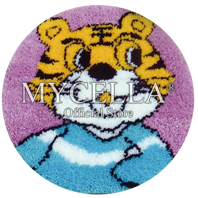 

Latch Hook Rug Kits"Cartoon tiger"printed carpet embroidery kit Crocheting needle embroidery carpet sale kit alfombra de nudos