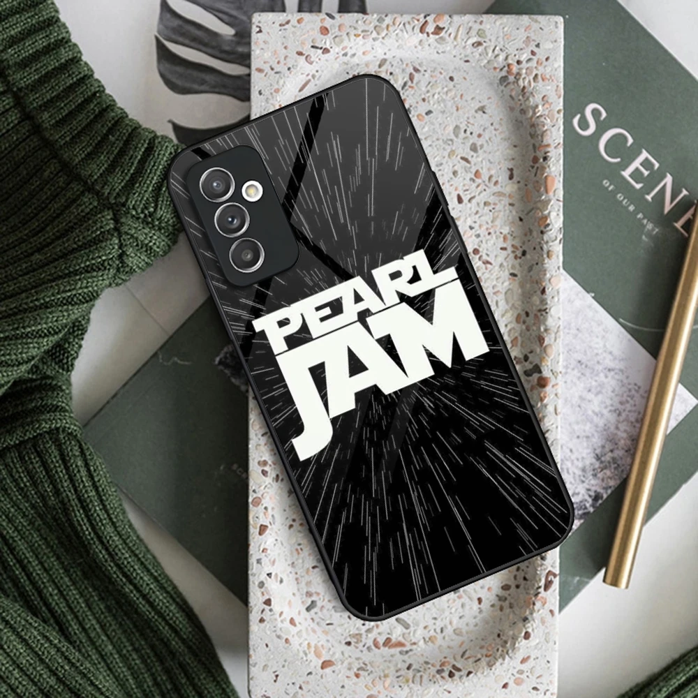 Pearl Jam R-Rock Band Phone Case Glass for Samsung Galaxy S25 S24 S21 S22 S23 S20 Ultra Fe Plus A34 A54 A24 A16 A52 A53 M54 Cove