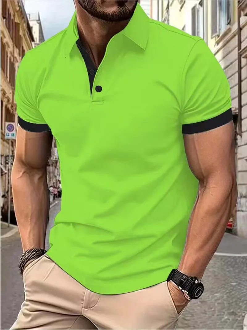 Polo t shirts men short sleeve t-shirt fitness summer clothes men\'s candy color tshirt streetwear slim tops tees Size 8XL MY1155