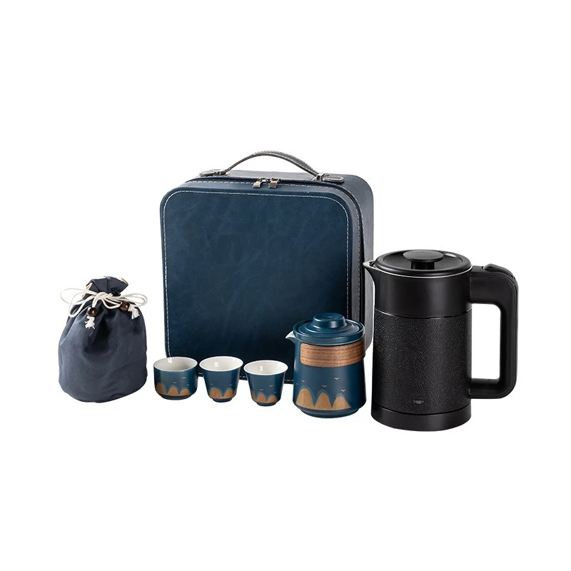 

Travel tea set household simple portable tea set bag outdoor office travel teapot teacup gift