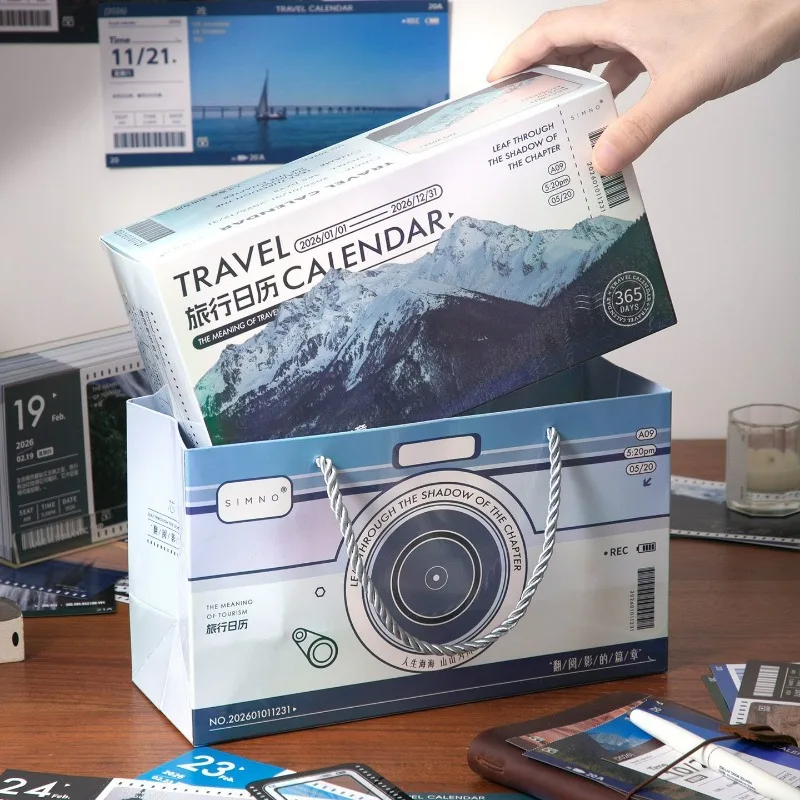 

Travel Calendar 2026 New Acrylic Desk Calendar Chapters of Flip Shadows Creative Personalized Desktop Ornaments