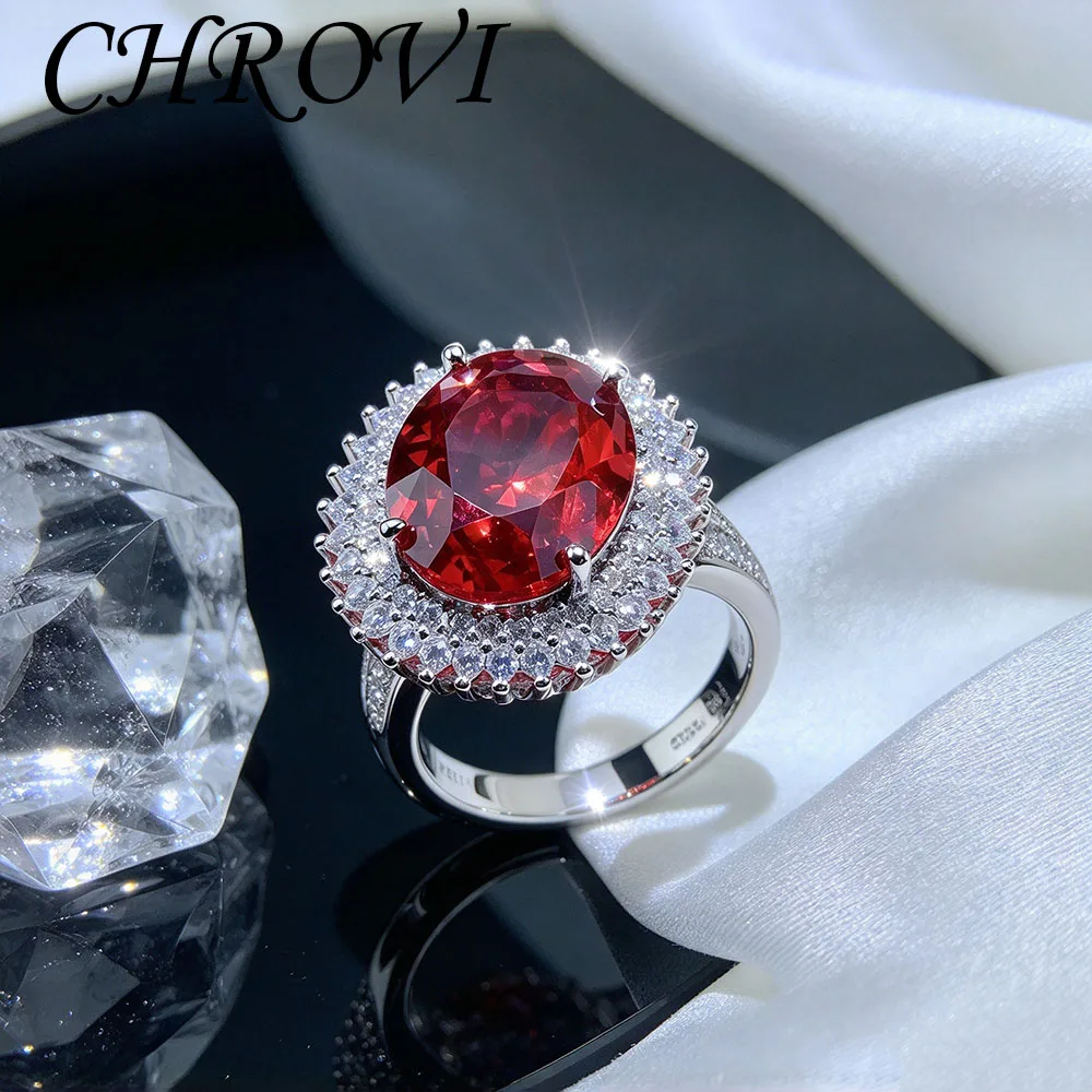 Luxurious 925 silver high-end sapphire Rubilele extravagant large-carat ring, stylish and versatile.
