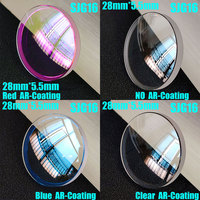 28mm*5.5mm*3.3mm SKX013 SKX015 Sapphire glass Double Domed Blue/Red/Clear AR Coating Watch Glass Mod Parts Replacement