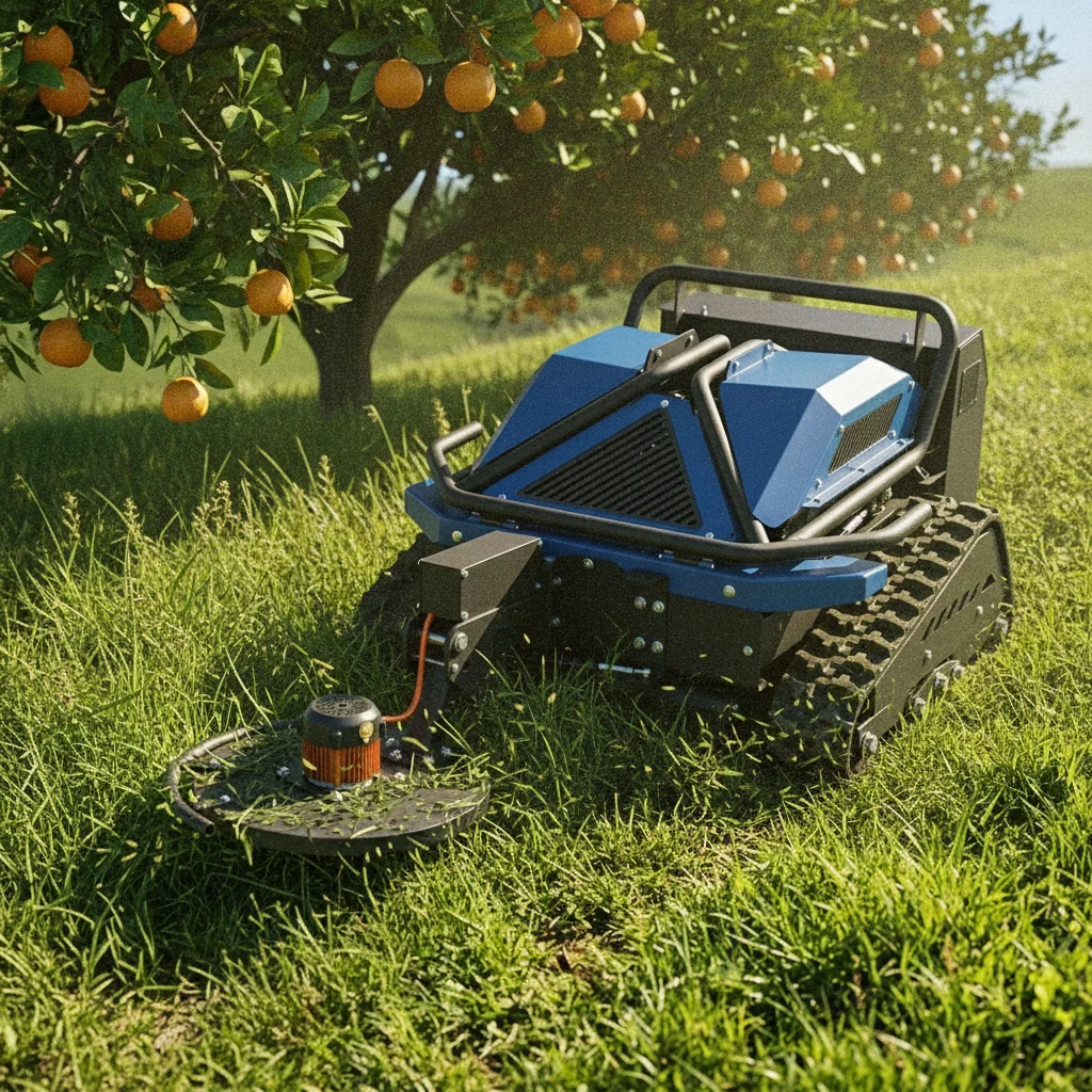 All Terrain Remote Control Crawler Mower Anti-Rust Rubber Track RC Lawn Cutting Equipment Free Shipping