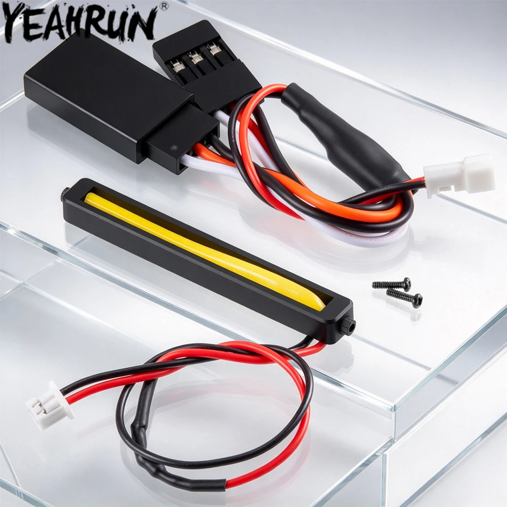 YEAHRUN RC Car Roof Light LED Strip Lights Bar Spotlight for 1/30 Axial SCX30 Jeep Wrangler JLU Upgrade Parts