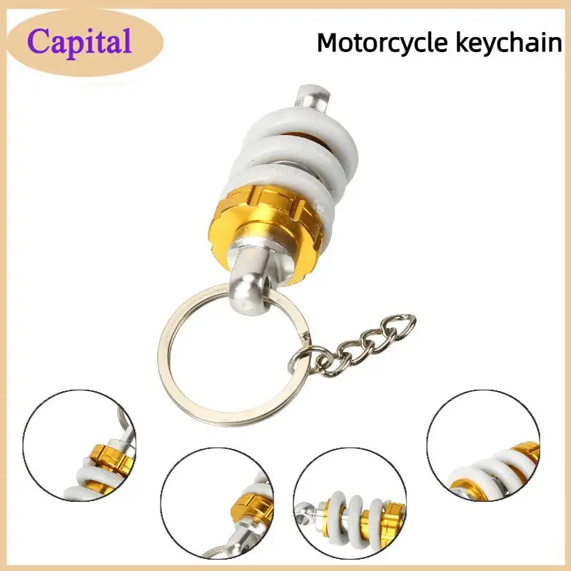 

Aluminum Alloy Shock Absorber Key Ring - Functional Automotive Front Strut Pendant Designed for Cars & Scooters