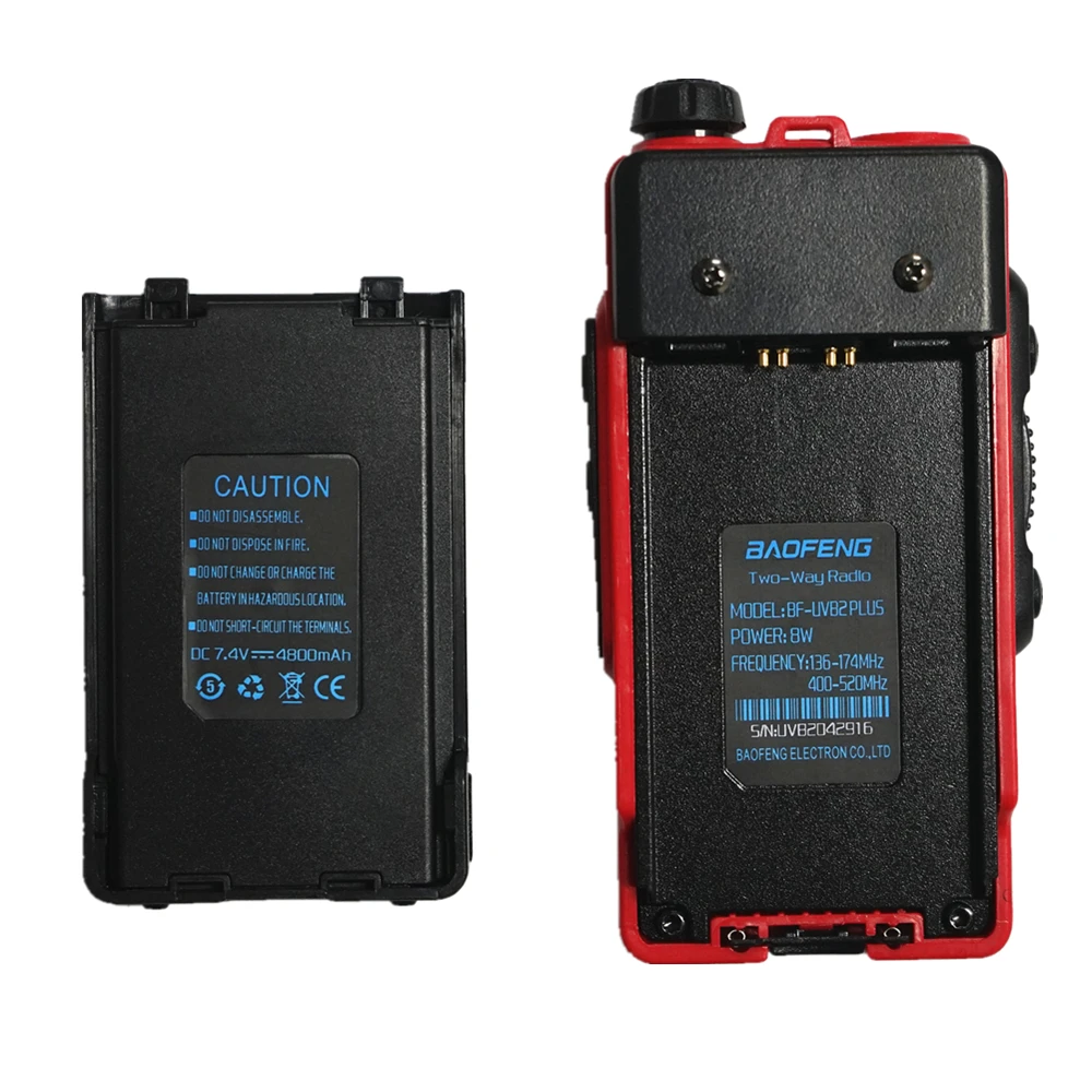 Original Baofeng UV-B2 Plus Battery 4800 mAh 136-174MHz/400-520MHz Li-Ion Battery for Walkie Talkie UV-B2 Plus