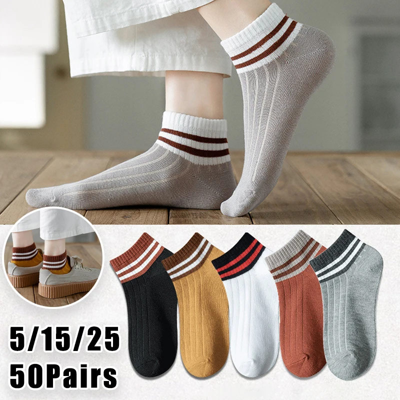 

Japanese Style Women Summer Cotton Ankle Socks No Show Thin Spring Fall Ins Fashion Kawaii Cute Mid Calf Lightweight Crew Socks