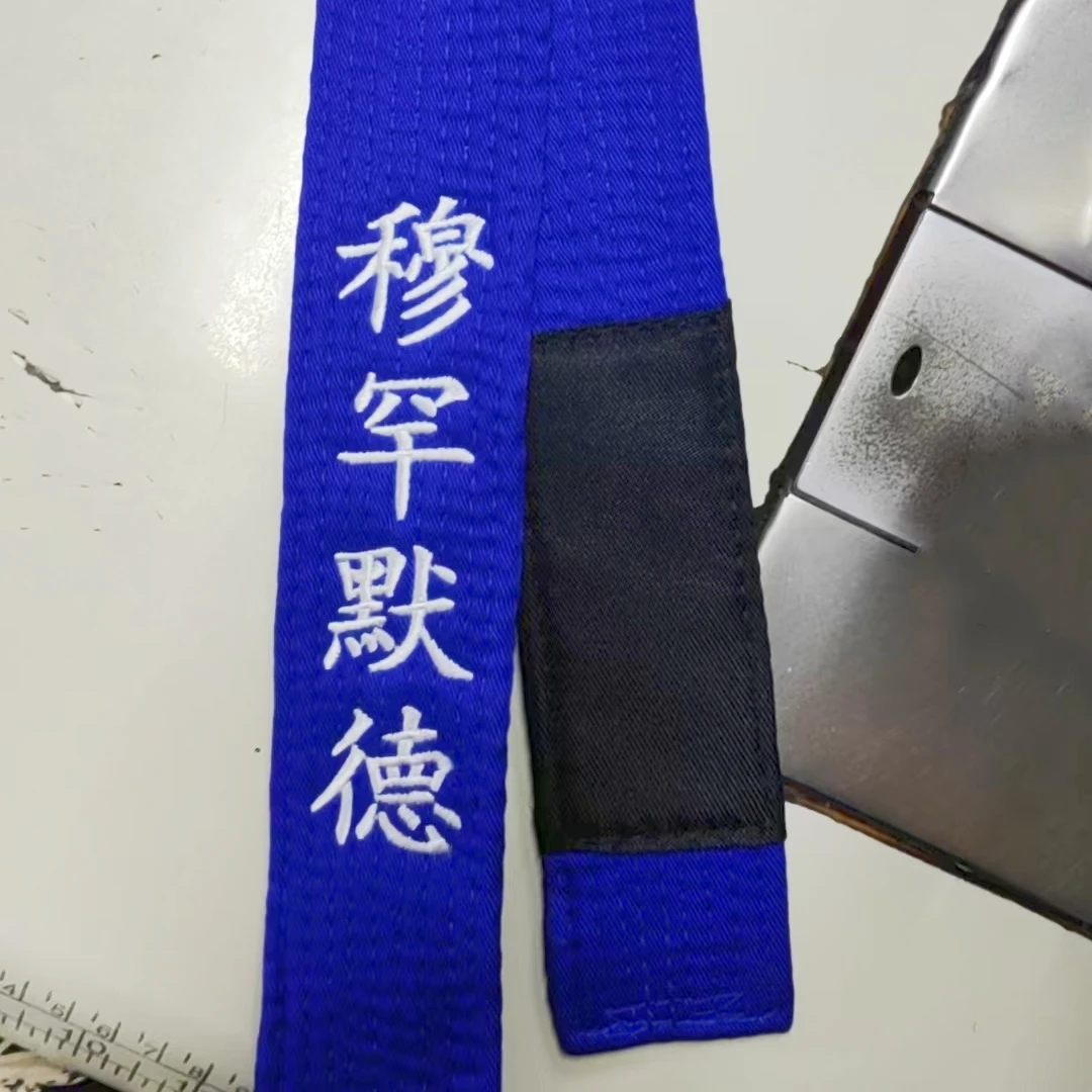 Customize Embroidery Name Brazilian Jiu Jitsu BJJ Belts 215cm-315cm Adult A0 A1 A2 A3 A4 BJJ Black Belt Brown Purple Blue White