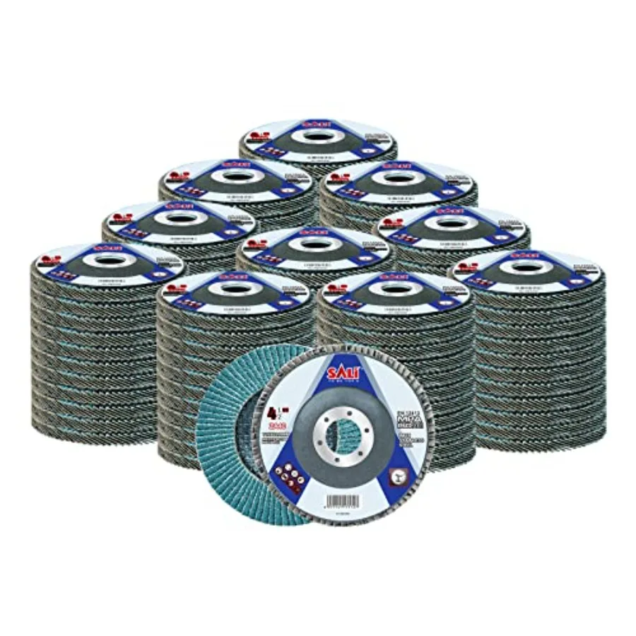 

100 Pack Zirconia Flap Disc 40 Grit 4.5" x 7/8-Inch Sanding Disc Bevel Type #29 Premium and Industrial Grade Angle Grinder Grin