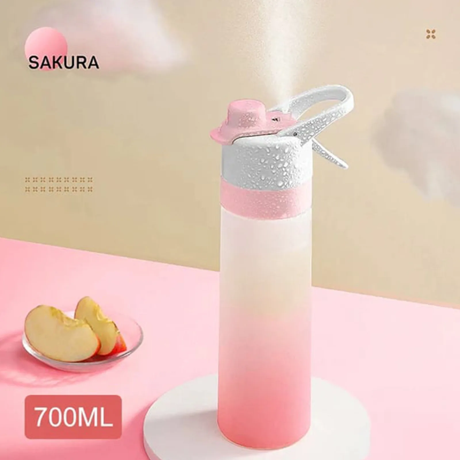 Gradual Fog Surface Water Cup High Color Spray Sports Water Cup Men'S And Women'S Water Spray Plastic Cup Gift Cups Water Bottle