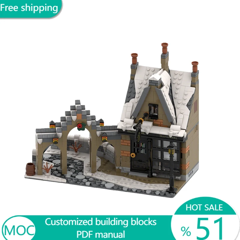 

Набор для сборки игрового магазина и деревни (841 деталь), модульный конструктор MOC, технологичные строительные блоки, креативный DIY-набор, подарок для мальчиков на праздники