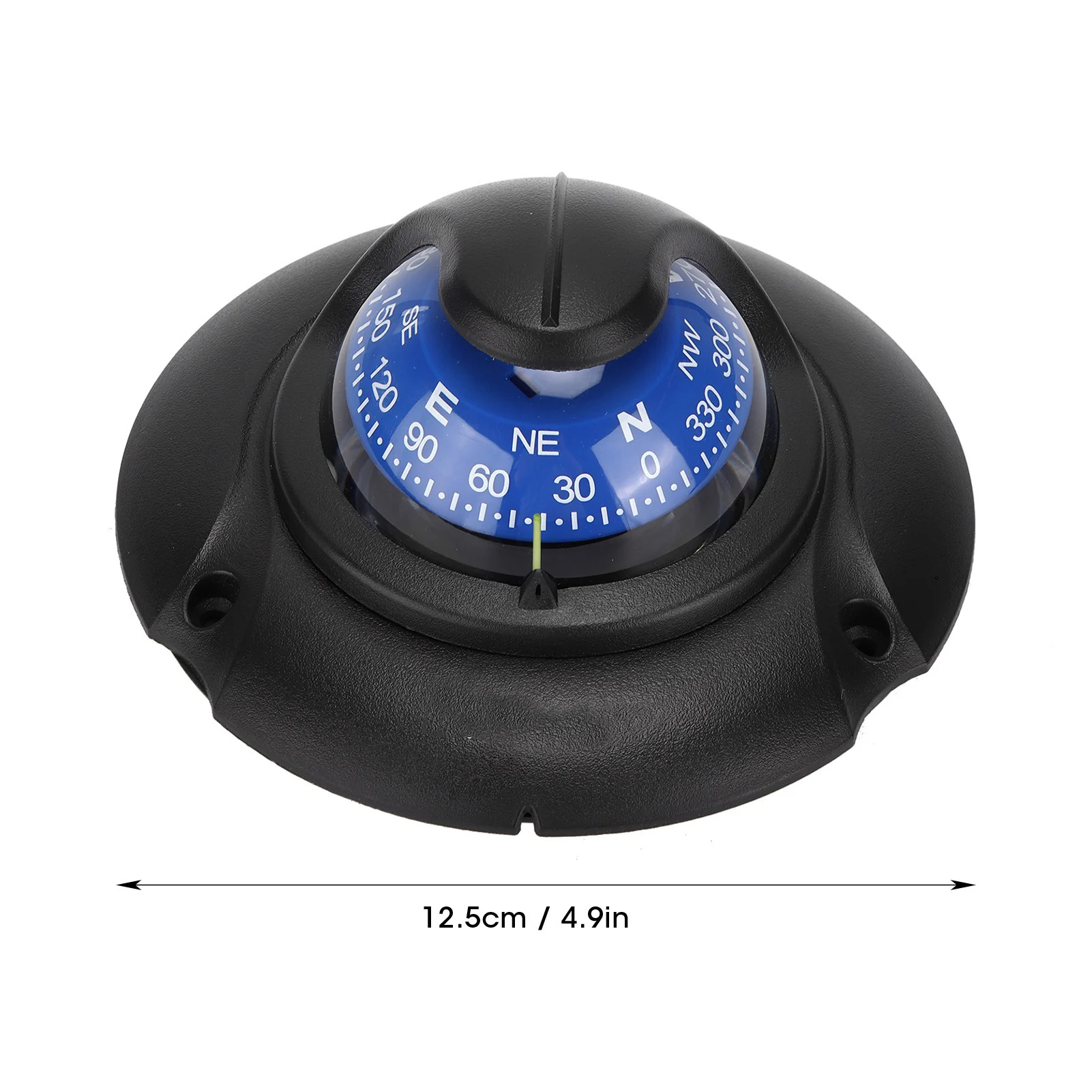 Navigation Compass Multi‑Function Magnetic Compass Flush Mount High Accuracy with LED Light for Marine Yacht Outdoors Hiking