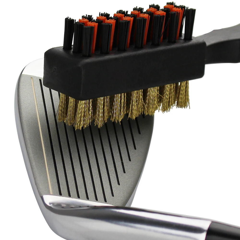 1 Pc Golf Club Brush Groove Cleaner Dual Sided Tools Portable Metal Lightweight Nylon Accessories for Iron Balls Shoes