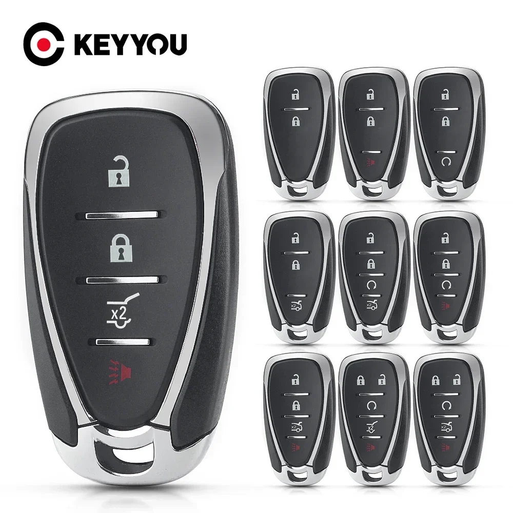 KEYYOU Smart Car Key For Chevrolet Chevy Camaro Cruze Malibu Equinox Onix Spark Replacement Case Cover 2/3/4/5 Buttons